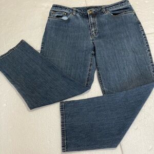 Ann Klein Women’s Classic Blue Denim Jeans ankle/crop Size 8